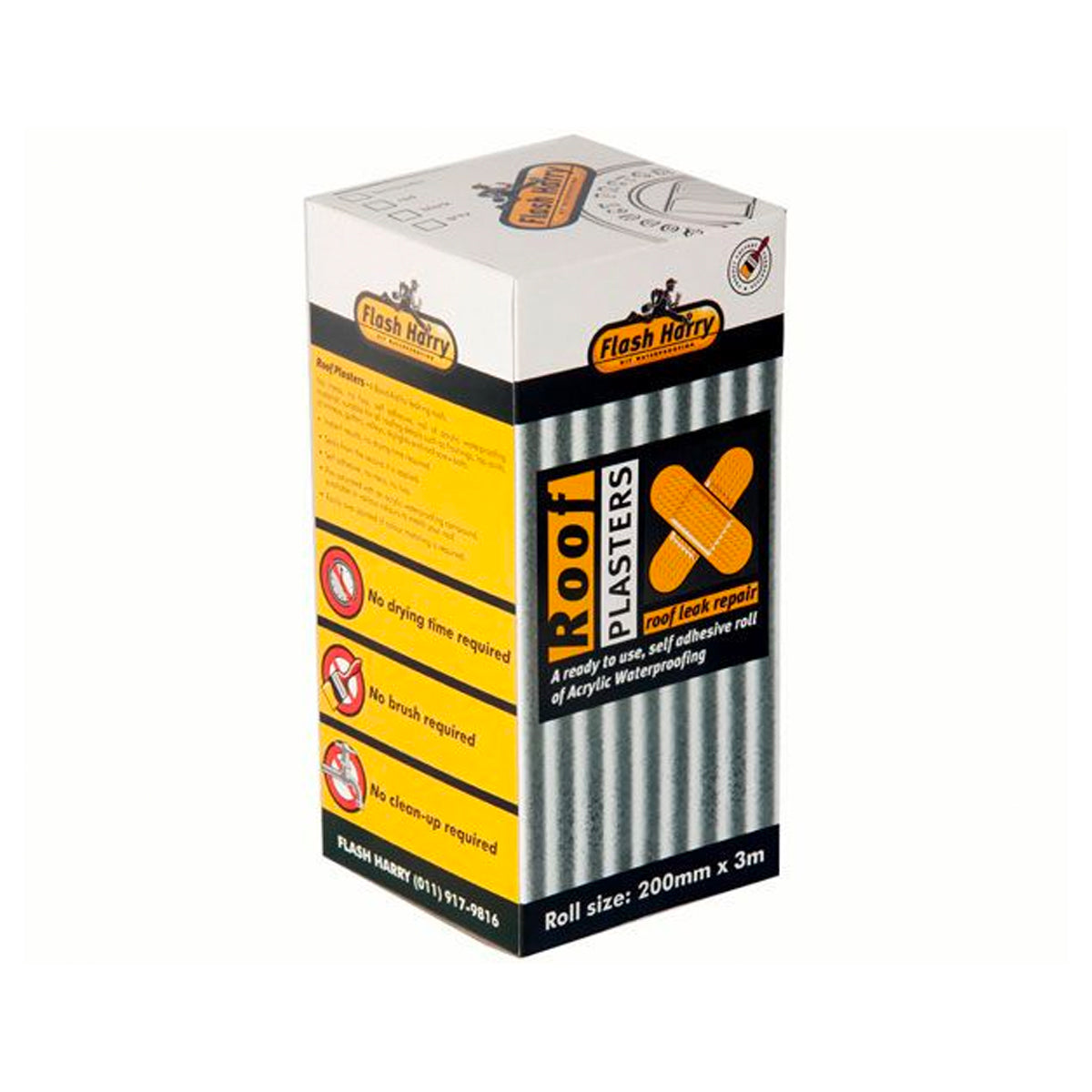 Flash Harry Roof Plasters 3 M X 200 Mm Red