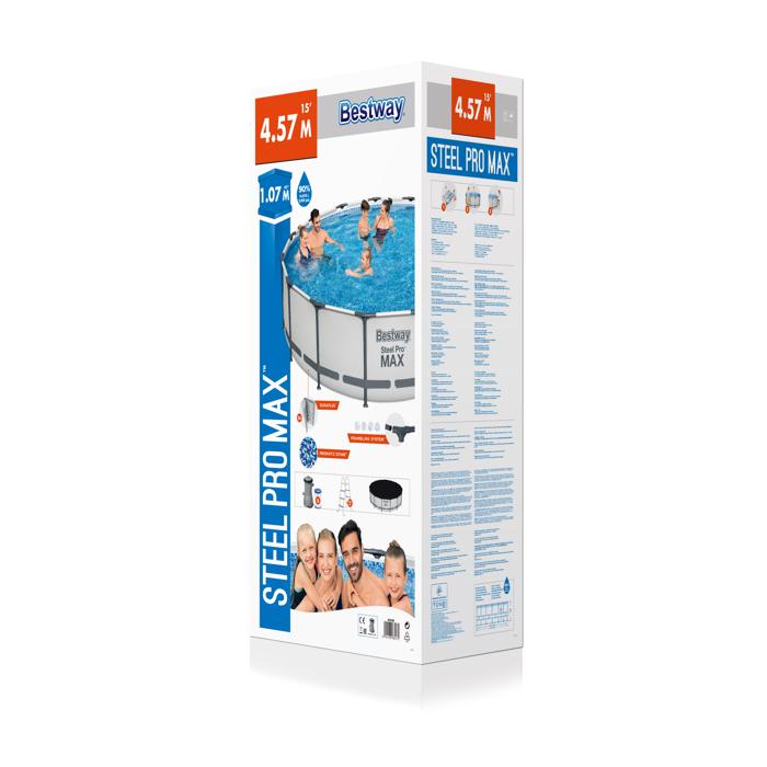 Bestway 4.57m X 1.07m Steel Pro Max Pool Set 14,970 L (With 1.07m Ladder)