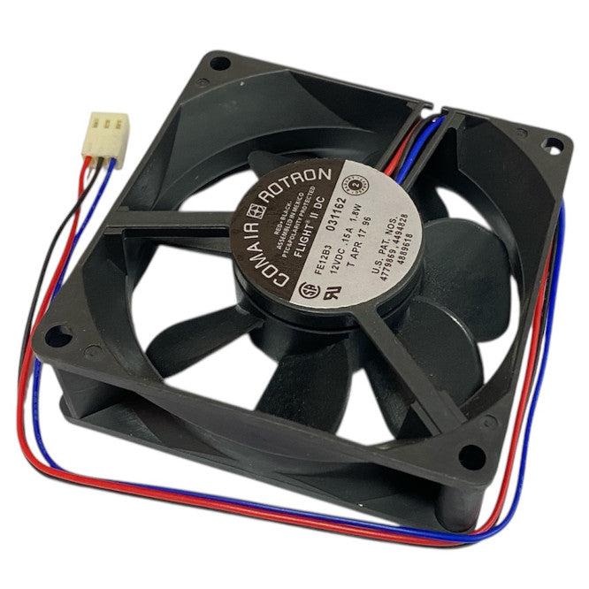12 Vdc Axial Fan 80sqx25mm Bal 37 Cfm 3 Wire Fe12 B3