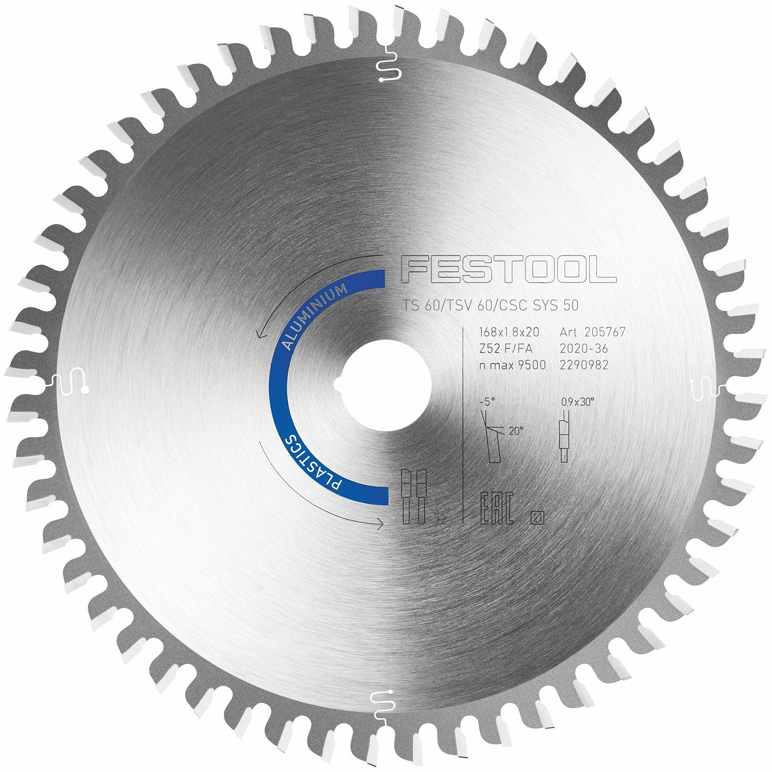 Festool Saw Blade Hw 168 X1,8 X20 F/Fa52