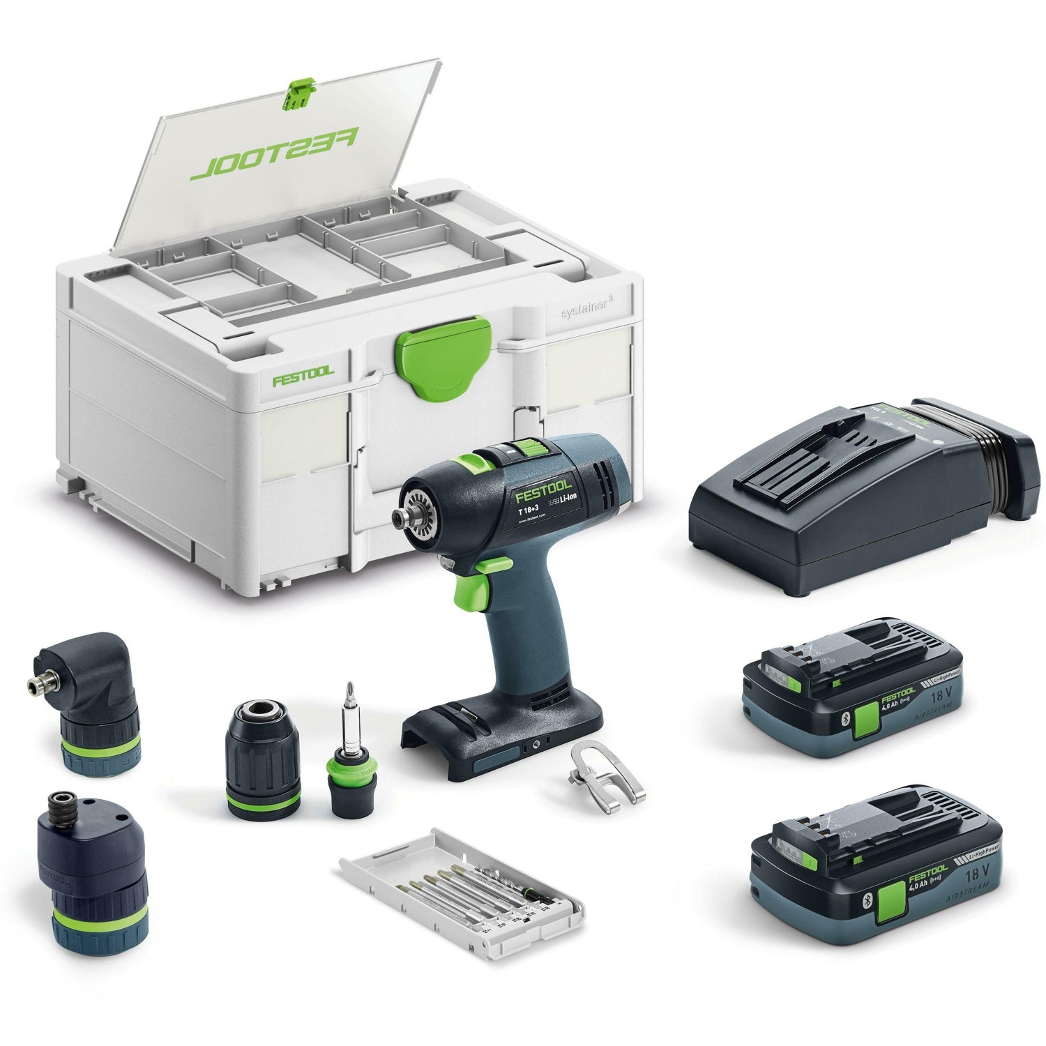 Festool Cordless Drill T18+3 Hpc 4.0 I Set