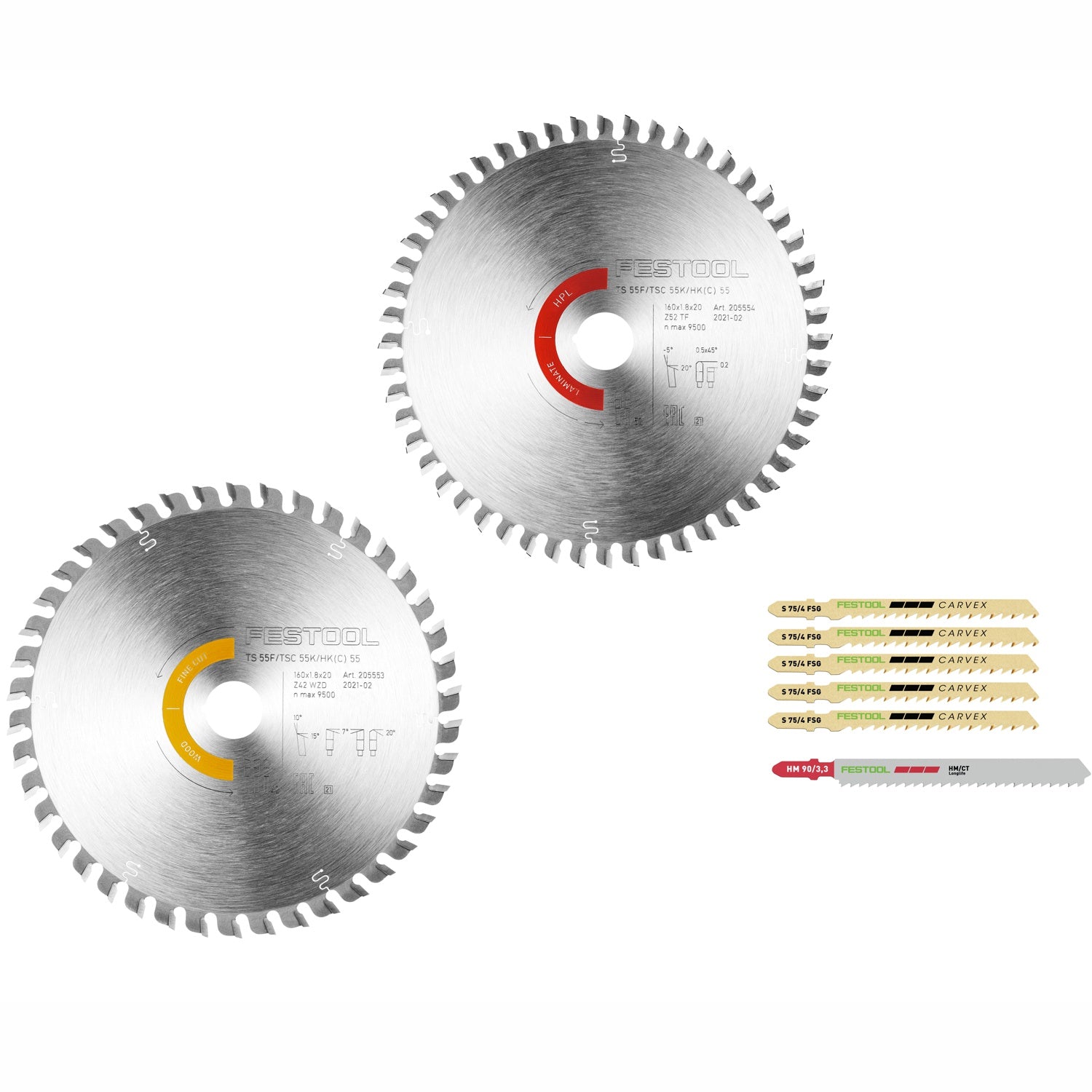 Festool Saw Blade Set Ksb Sort 2 W L 160 X1.8