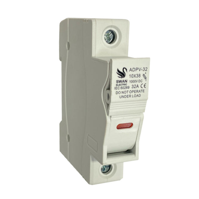 Holder For 10 X38 1 Kv Dc Fuse + Indicator Fh Adpv 32(i) 1000 Vdc
