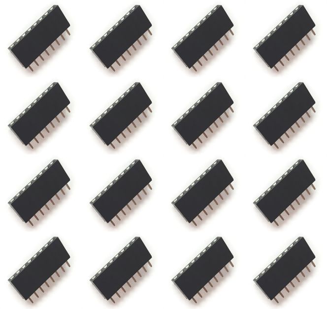 Housed Socket 16 W Sil Str P=2.54mm H=8.5mm 630/Tray Fhc85 116 Sgoa1