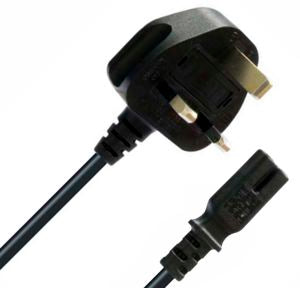 Lead Fig8 To Uk 13 A Plug 1.3m Lead Uk Fig8 1.3 Bk