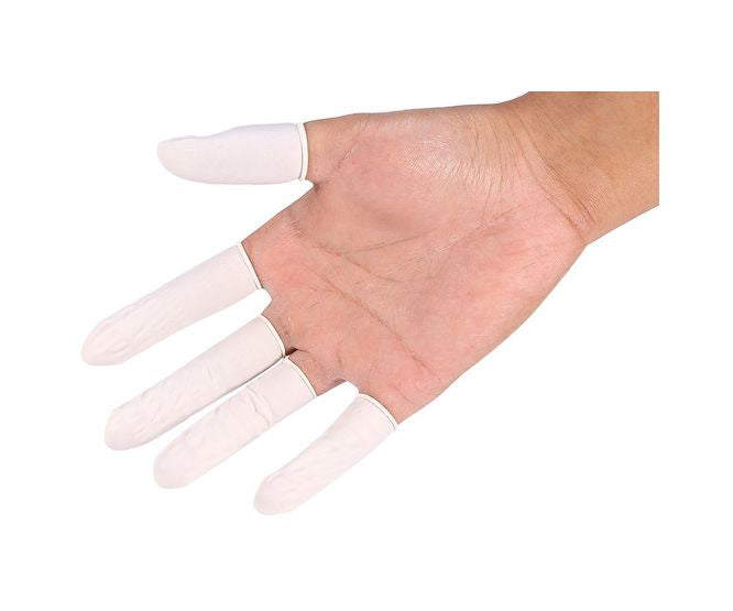 Rubber Finger Glove White 100/Bag 210532