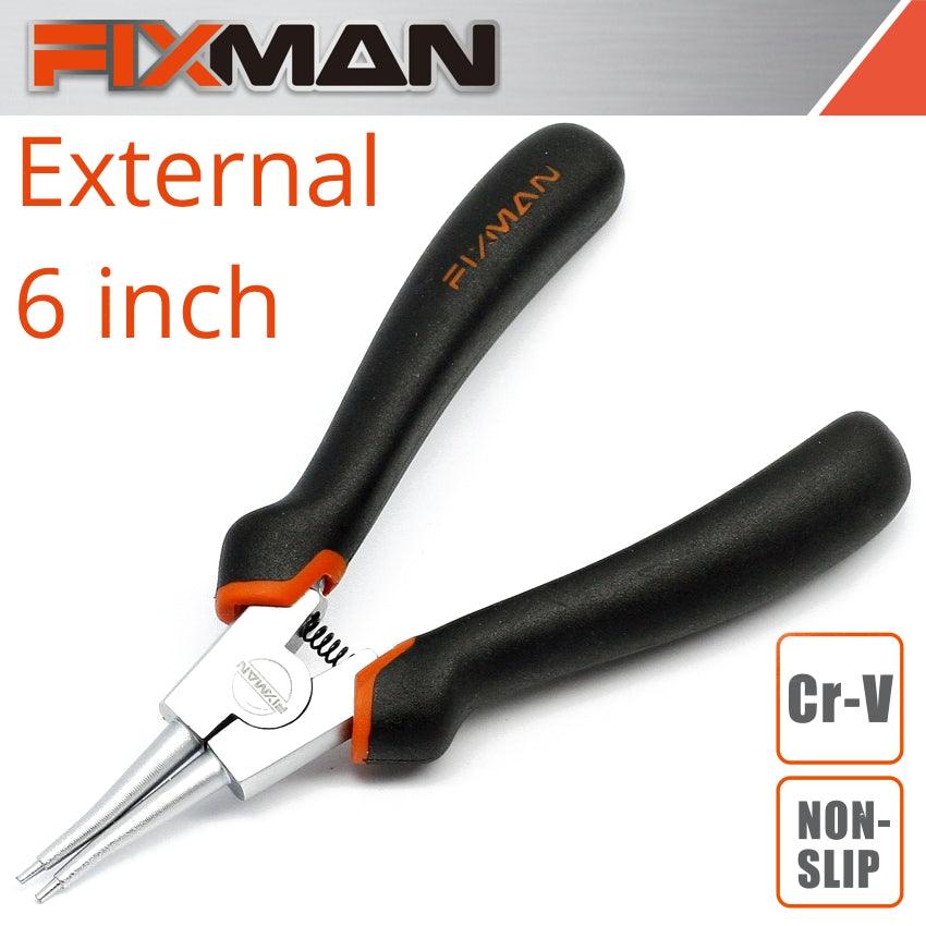 Fixman Straight External Circlip Pliers 6'/160 Mm - Livestainable.co.za