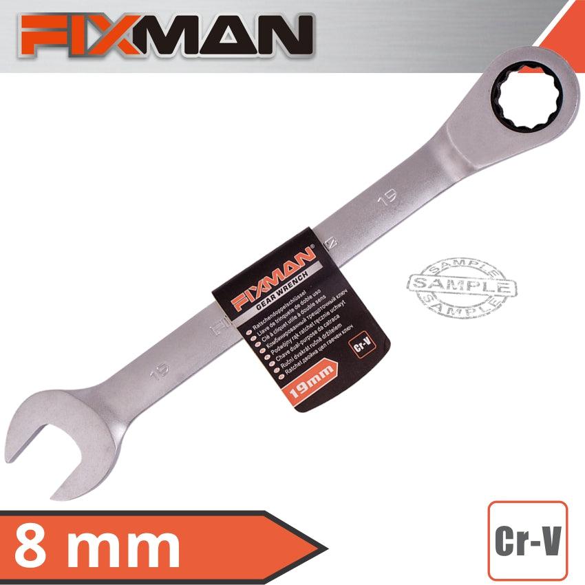 Fixman Combination Ratcheting Wrench 8 Mm - Livestainable.co.za