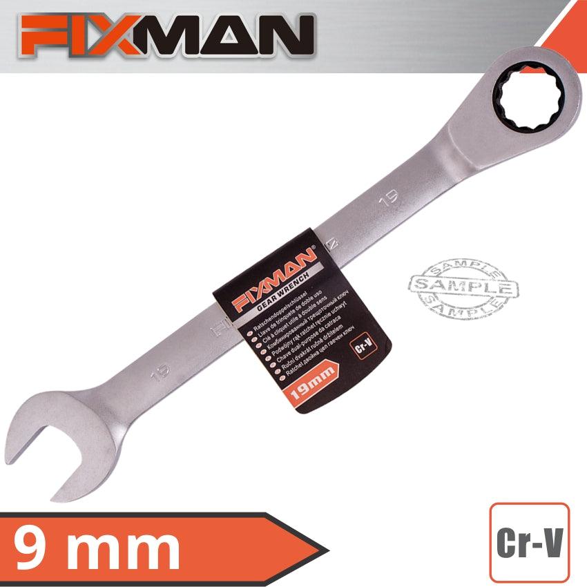 Fixman Combination Ratcheting Wrench 9 Mm - Livestainable.co.za