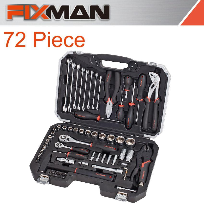 Fixman Socket Tool Set 72 Pc 1/4'&1/2' Drive - Livestainable.co.za