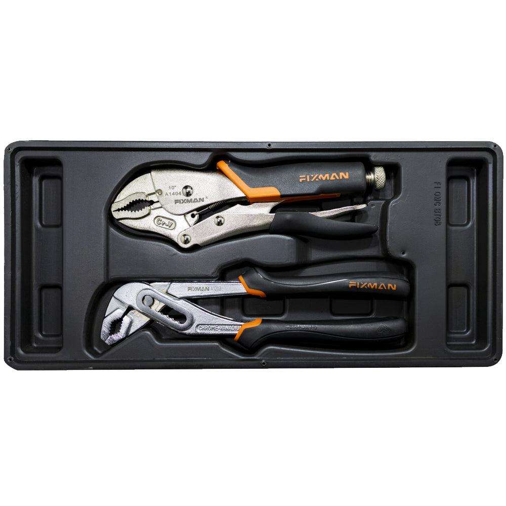 Fixman Tray 2 Piece Plier Set Groove Joint Pliers 10' And Lock Grip Pl - Livestainable.co.za