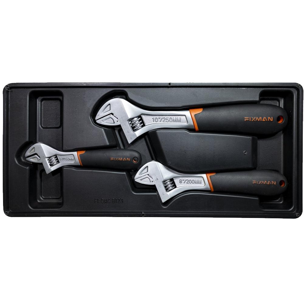 Fixman Tray 3 Piece Adjustable Wrench 6'8'10' - Livestainable.co.za