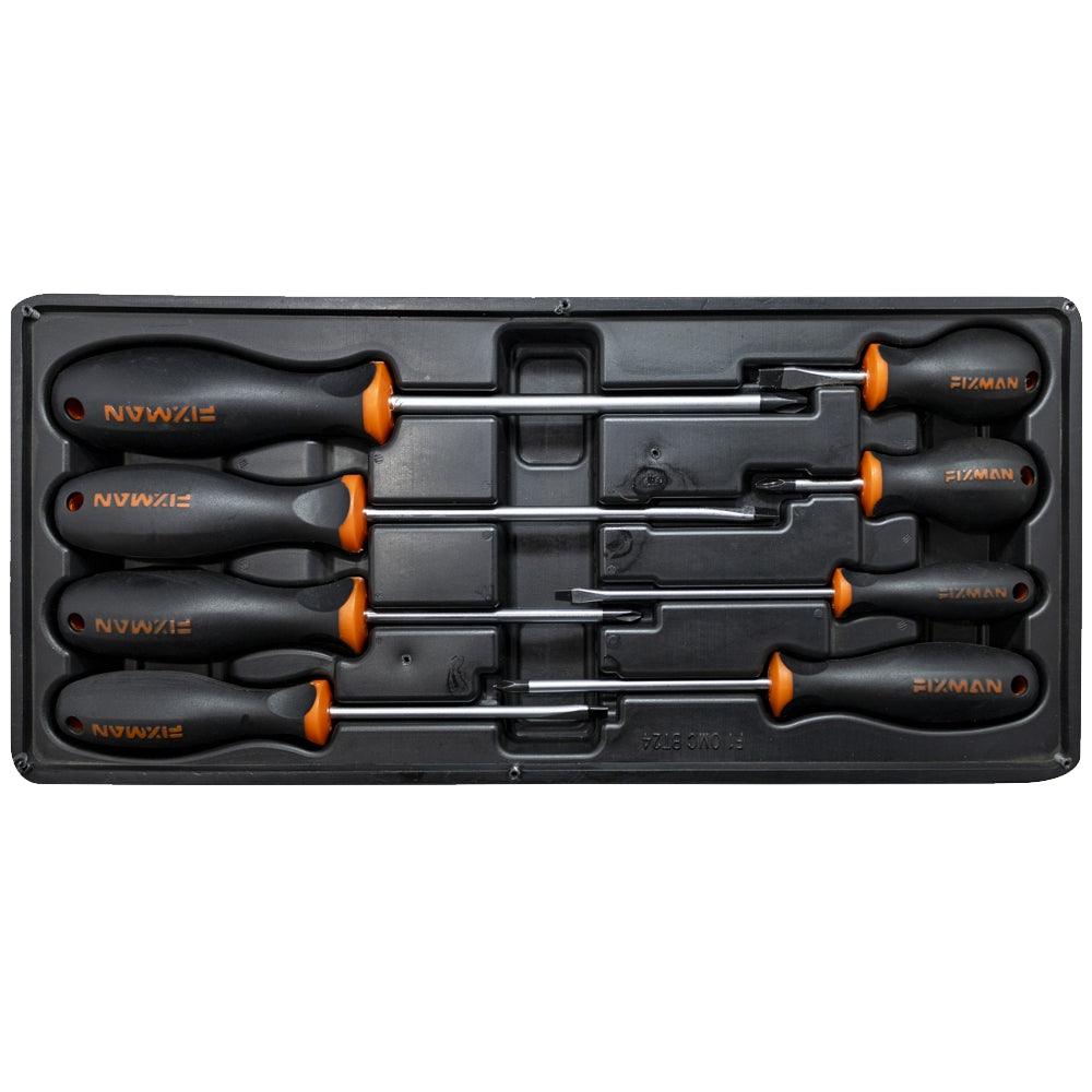 Fixman Tray 8 Piece Slotted And Phillips Screwdrivers - Livestainable.co.za