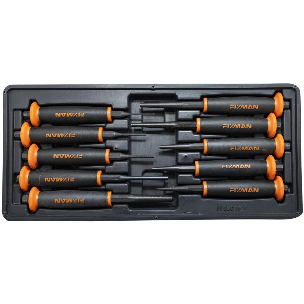 Fixman 10 Pc Punches Pin 2 3 4 5 Punch 2 3 4 5 6 Center Punch 8 Mm - Livestainable.co.za