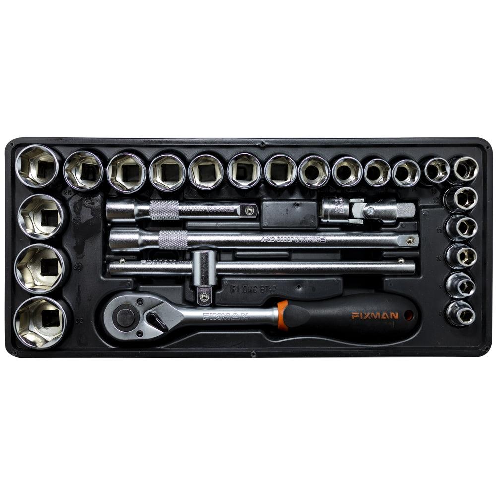 Fixman Tray 26 Piece 1/2' Drive Sockets And Accessories - Livestainable.co.za