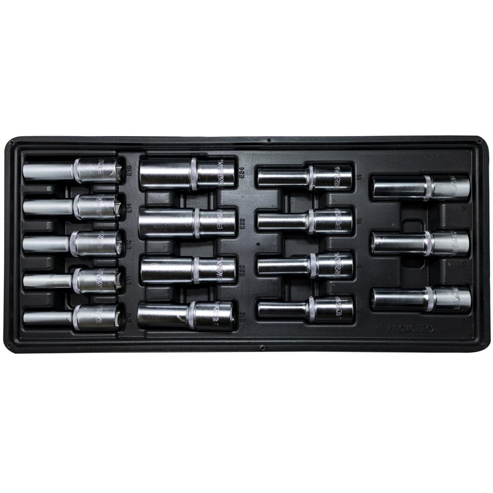 Fixman 16 Pc 1/2' Dr.Deep Sockets - Livestainable.co.za