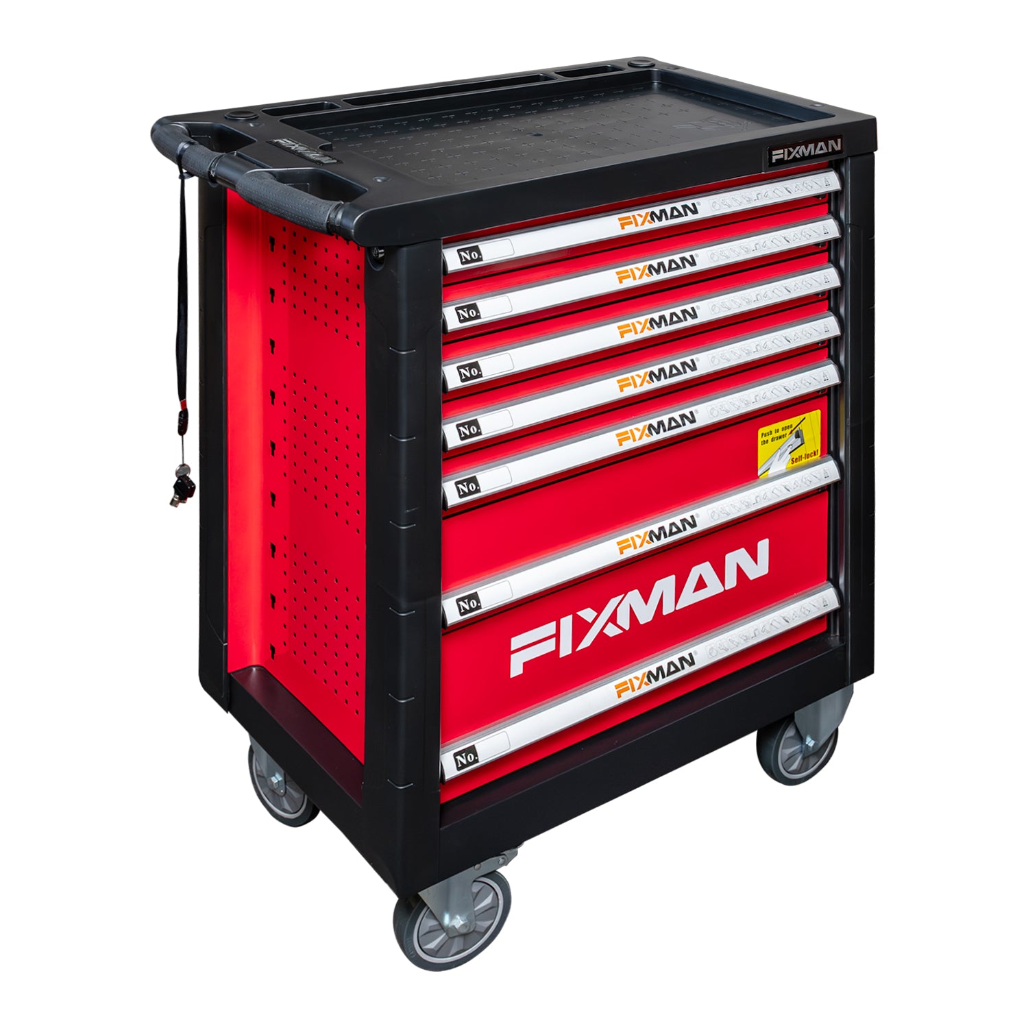 Fixman Fixman Empty 7 Drawer Roller Cabinet On Castors 766 Mm X 465 Mm X 958 Mm