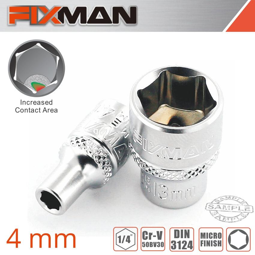 Fixman 1/4' Drive Hex Socket 4 Mm - Livestainable.co.za