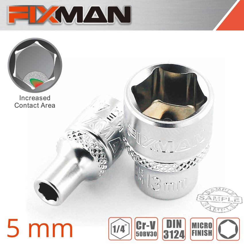 Fixman 1/4' Drive Hex Socket 5 Mm - Livestainable.co.za