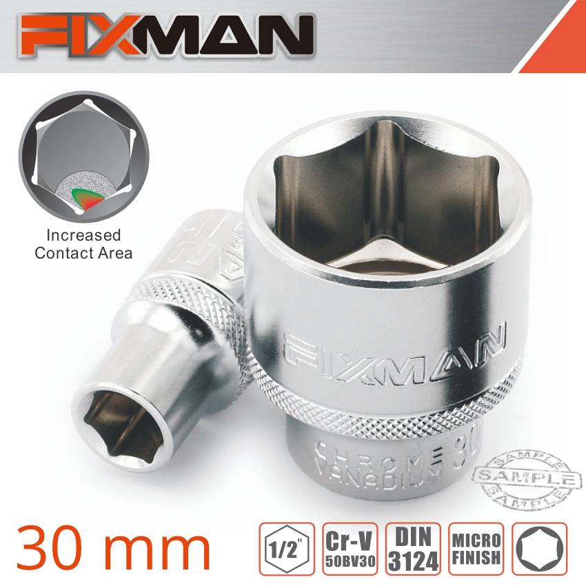 Fixman 1/2' Drive Hex Socket 30 Mm X 39.8 Mm - Livestainable.co.za