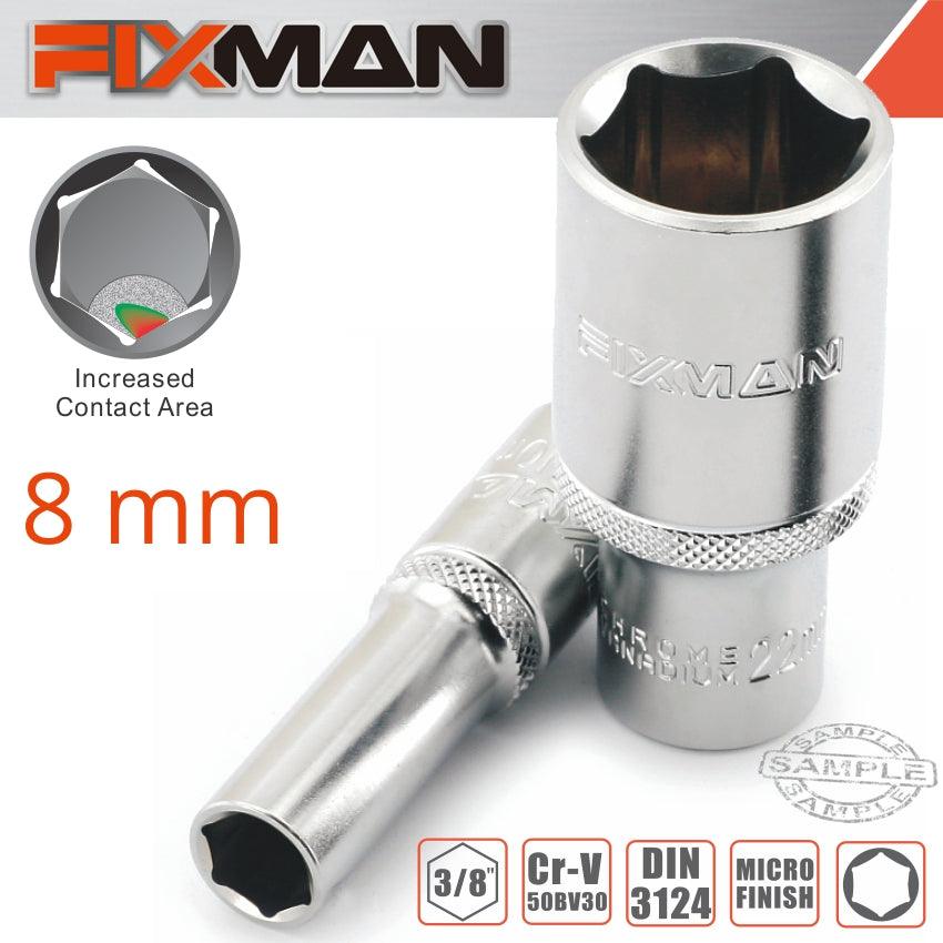 Fixman 3/8' Dr Deep Socket 8 Mm - Livestainable.co.za