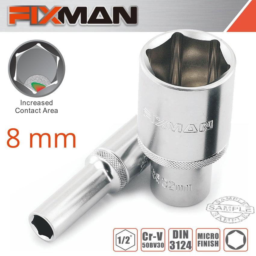 Fixman 1/2' Dr Deep Socket 8 Mm - Livestainable.co.za