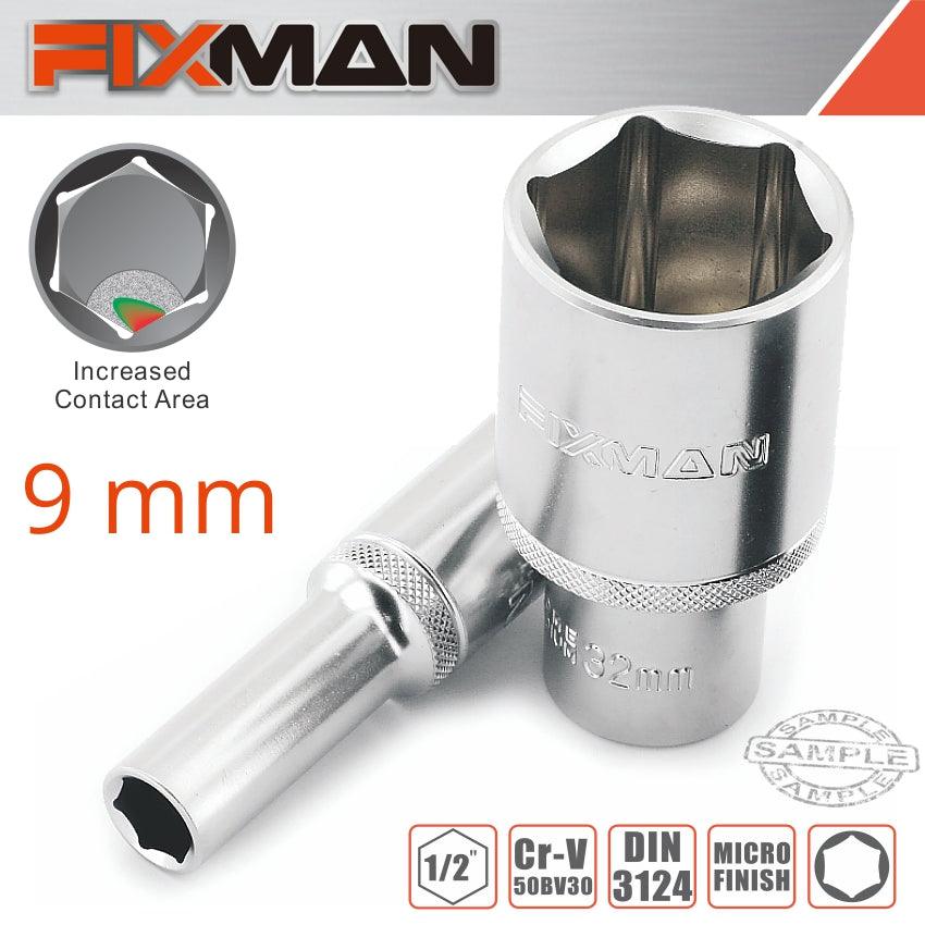 Fixman 1/2' Dr Deep Socket 9 Mm - Livestainable.co.za