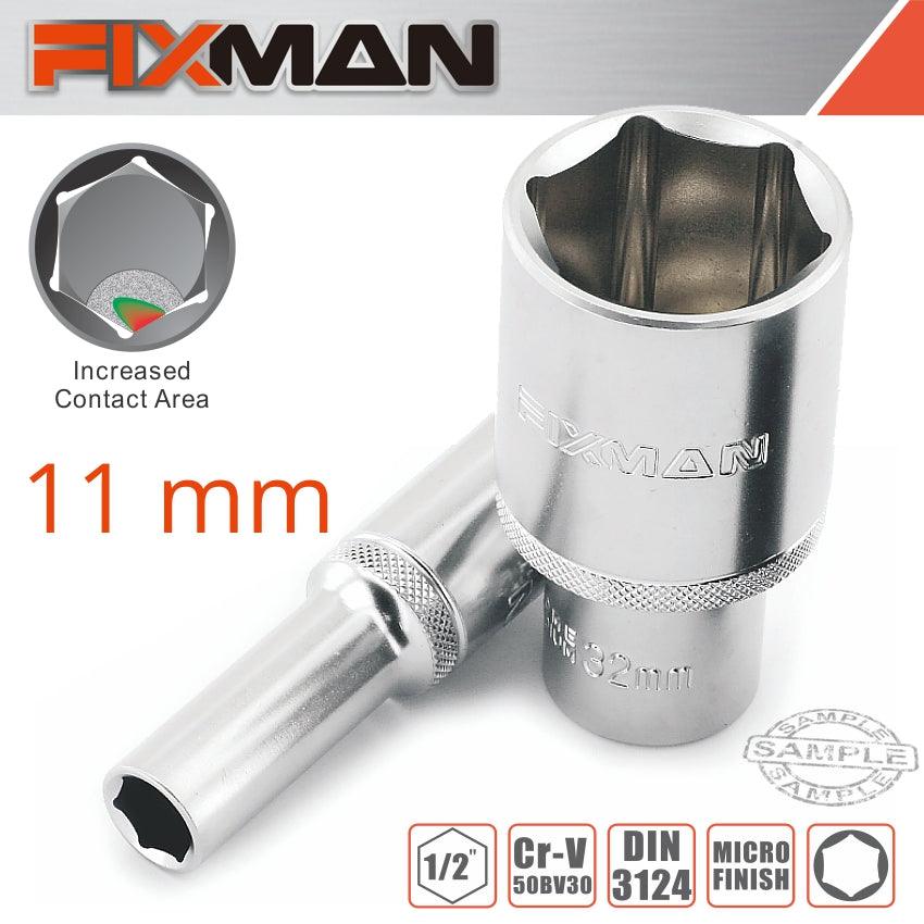 Fixman 1/2' Dr Deep Socket 11 Mm - Livestainable.co.za