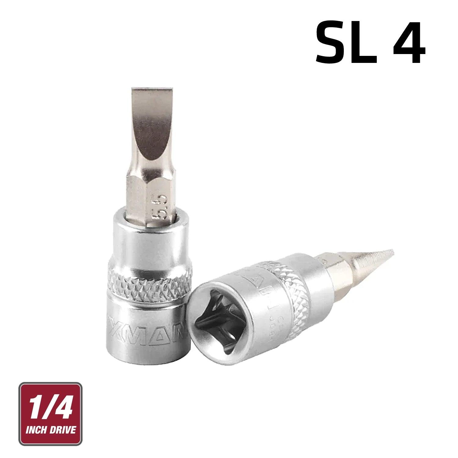 Fixman 1/4' Dr.Bit Socket Sl4 Slotted Screwdriver Bit - Livestainable.co.za