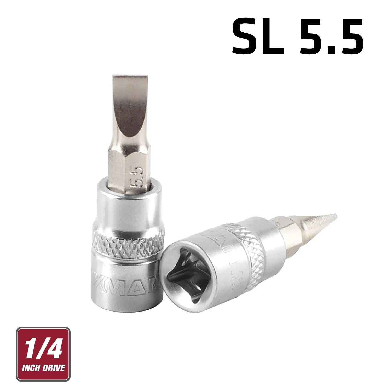 Fixman 1/4' Dr.Bit Socket Sl5.5 Slotted Screwdriver Bit - Livestainable.co.za