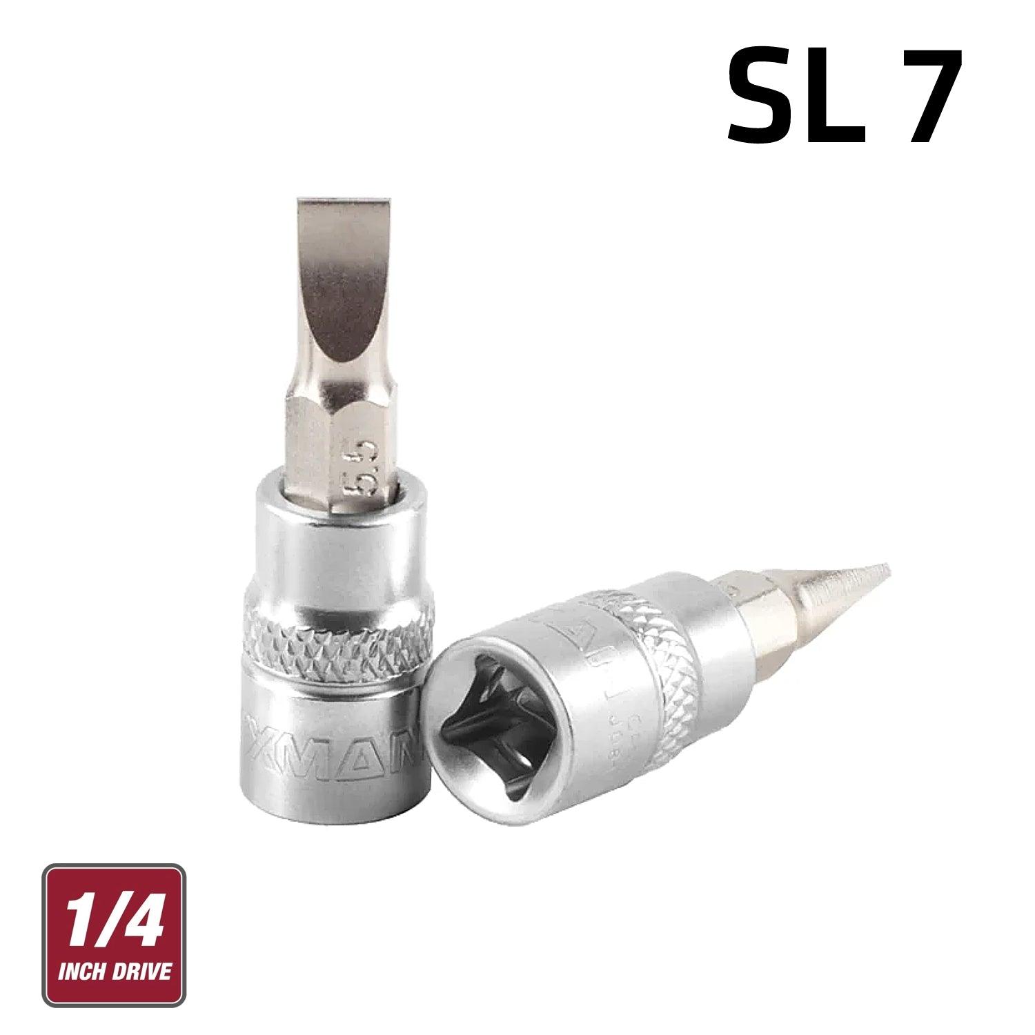 Fixman 1/4' Dr.Bit Socket Sl7 Slotted Screwdriver Bit - Livestainable.co.za