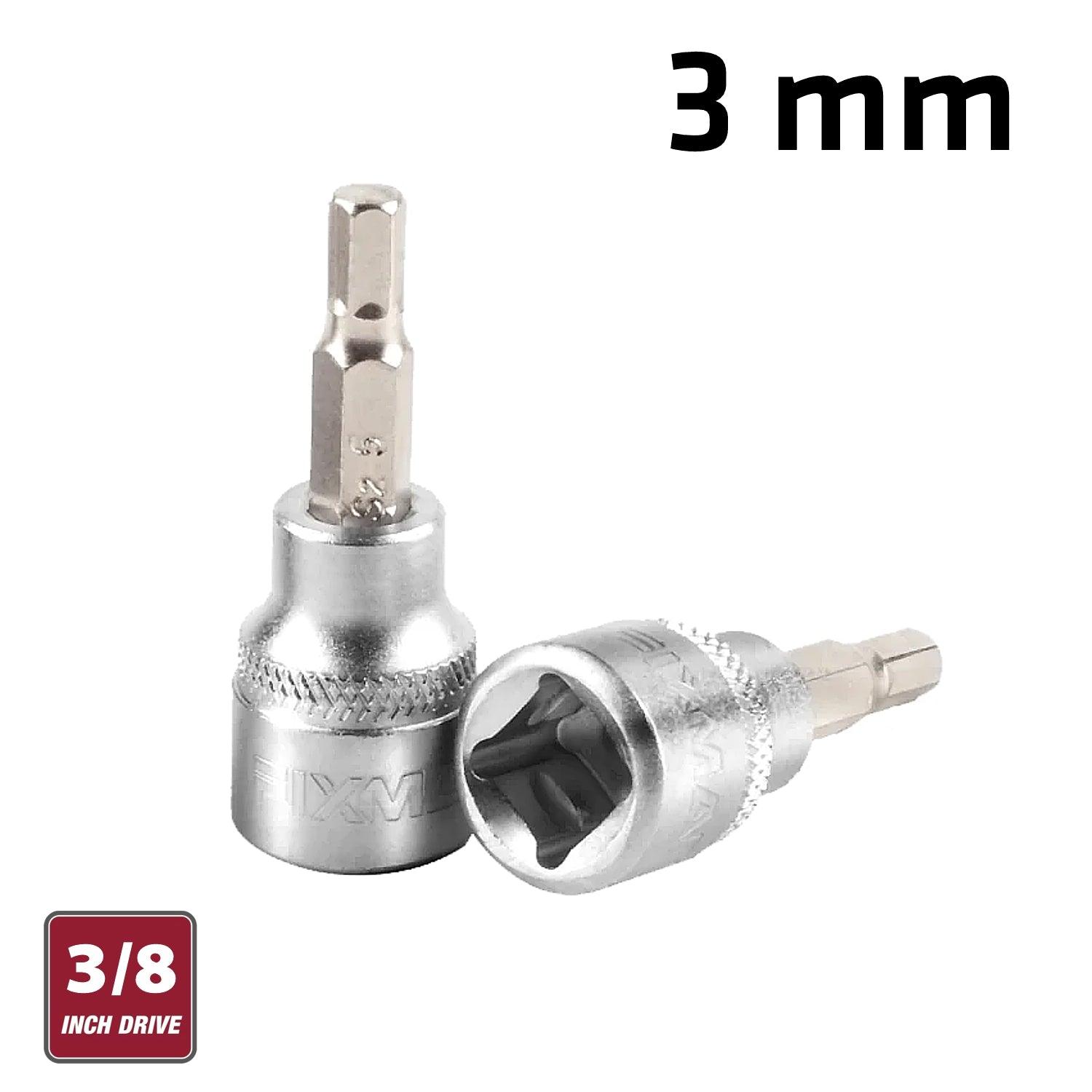 Fixman 3/8' Dr.Bit Socket 3 Mm Hex Allen H3 - Livestainable.co.za