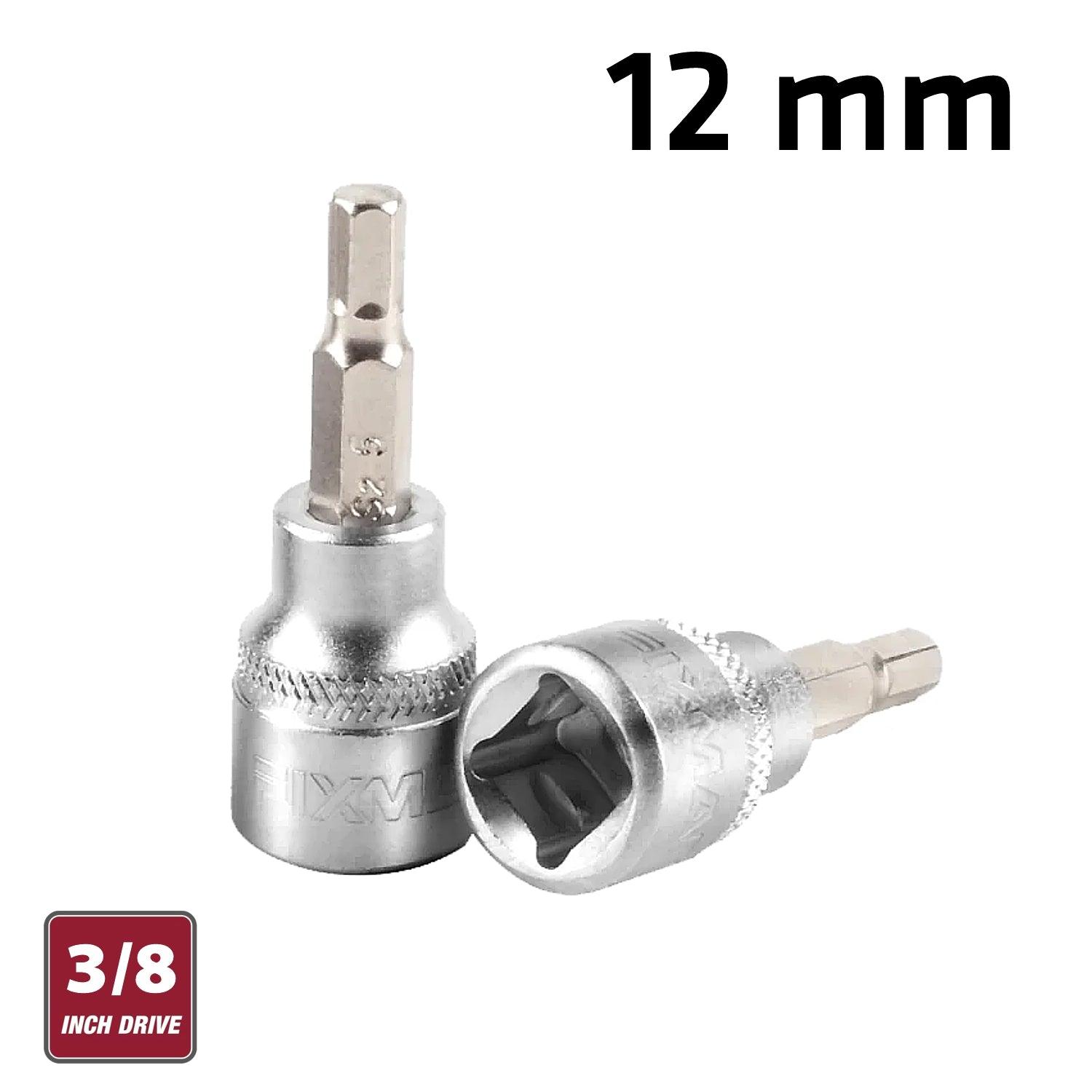 Fixman 3/8' Dr.Bit Socket 12 Mm Hex Allen H12 - Livestainable.co.za