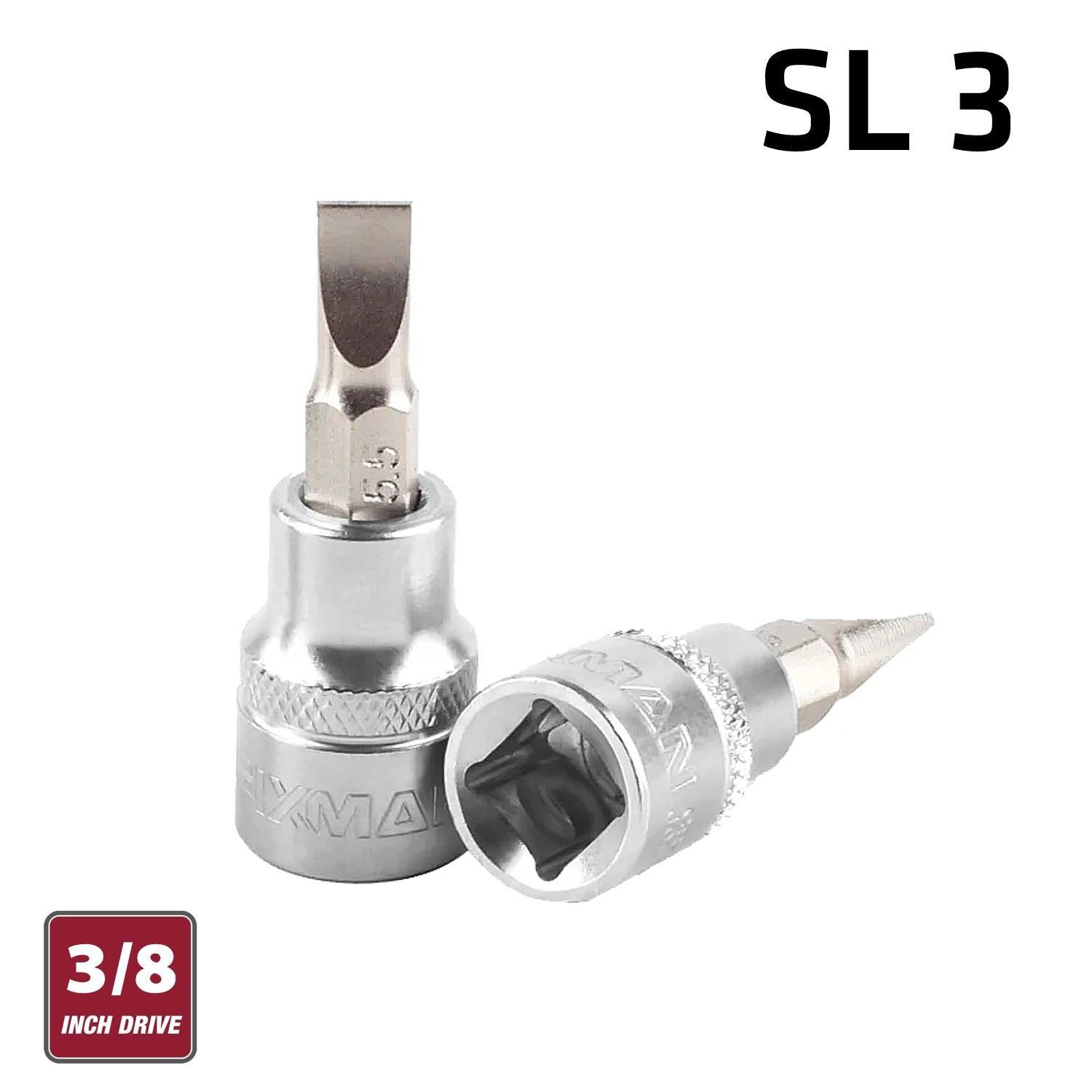 Fixman 3/8' Dr.Bit Socket Sl3 Slotted Screwdriver Bit - Livestainable.co.za