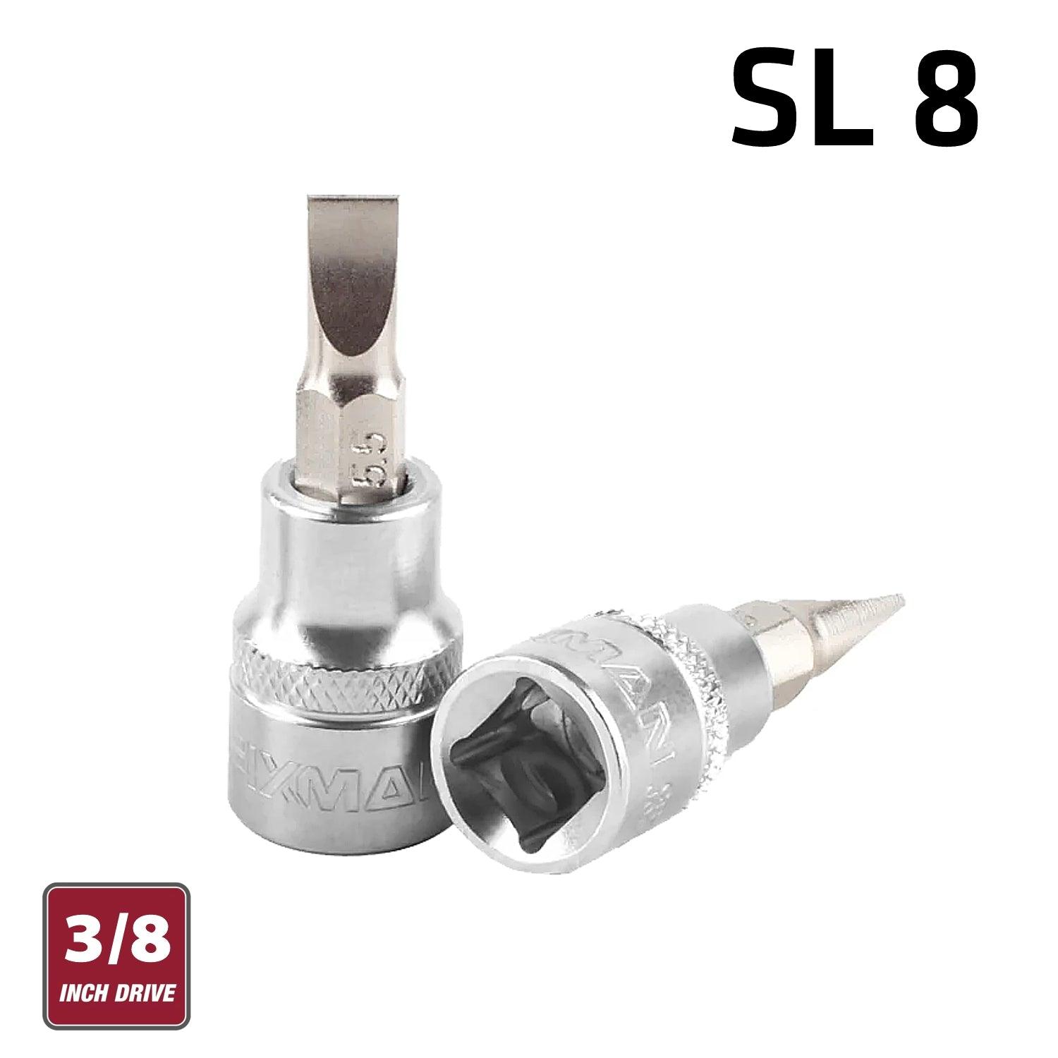 Fixman 3/8' Dr.Bit Socket Sl8 Slotted Screwdriver Bit - Livestainable.co.za