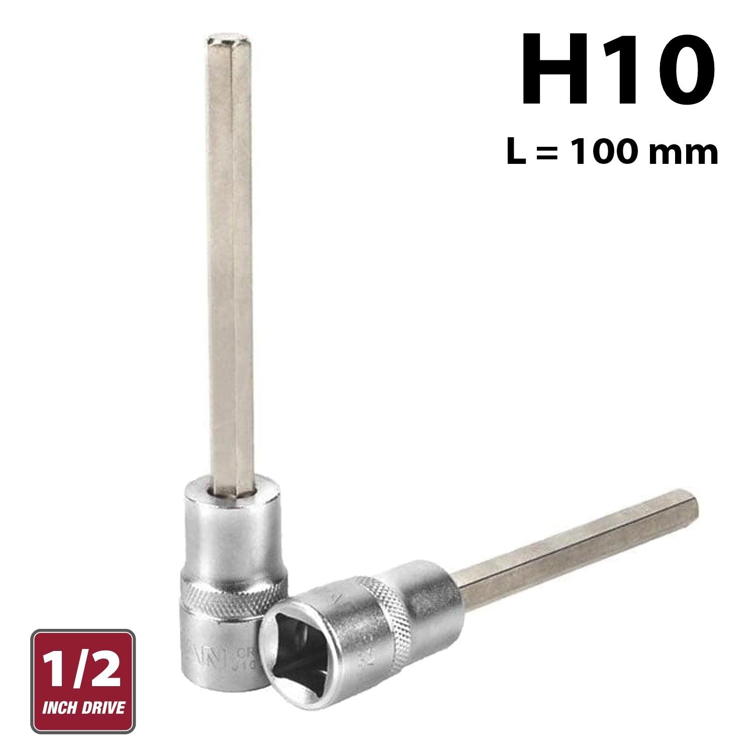 Fixman 1/2' Dr. 10 X 100 Mm Hex Allen Bit Socket H10 - Livestainable.co.za