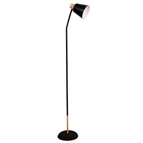 Curve Floor Light Black & Gold E27 1x40w - Livestainable.co.za