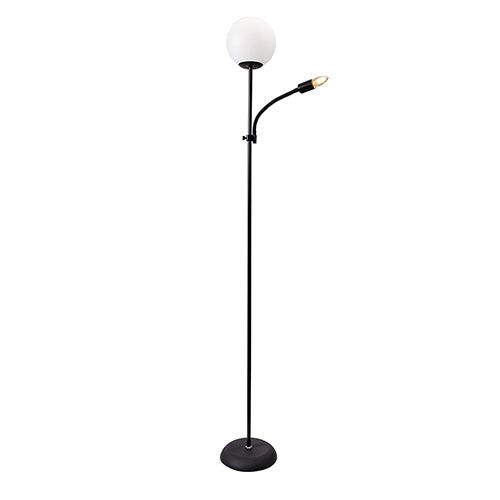 Orb Twin Floor Light Black E27 2x40w - Livestainable.co.za