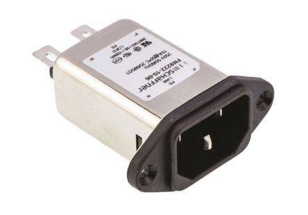 C14 Iec, Emi Filter Plug Male P/M 250 V 10 A 400 Mhz Fn 9222 10/06