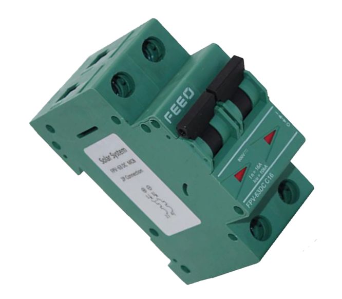 Dc Circuit Breaker Dc 16 A Dc 6 Ka Din Rail Mount Fpv 63 2 P 16 A