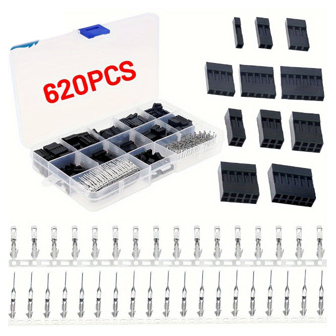 Dupont Connector Assortment 620 Pcs P=2.54mm Fs030012