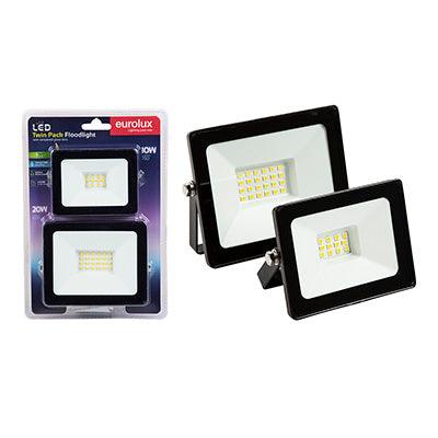 Led 10w & 20w Floodlight 4000 K Black Twin Blister - Livestainable.co.za