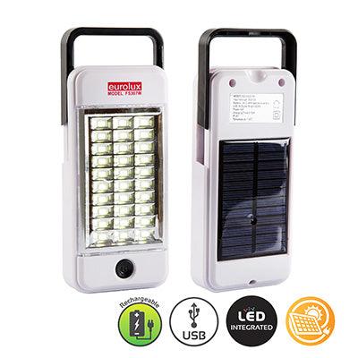 Rechargeable Solar Emergency Light White Led - Livestainable.co.za