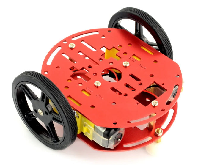 2 Wd Robot Chassis With Dc Motor Red 3 6 V 100x80x27mm Ft Dc 002