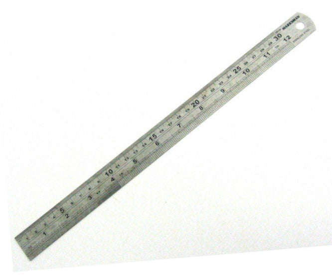 Ruler Steel Metric/Imper. 30 Cm G011 02