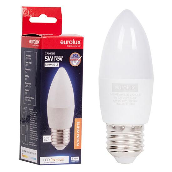 Candle Premium 5w Led E27 3000 K Dimmable N - Livestainable.co.za