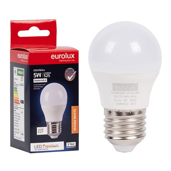 Golfball Premium 5w Led E27 3000 K Dimmable N - Livestainable.co.za