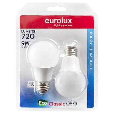 A60 Classic 9w Led E27 4000 K Twin Pack Blister - Livestainable.co.za