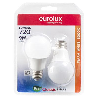 A60 Classic 9w Led E27 3000 K Twin Pack Blister - Livestainable.co.za