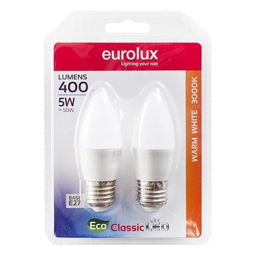 Candle Classic 5w Led E27 3000 K Twin Pack Blister N - Livestainable.co.za